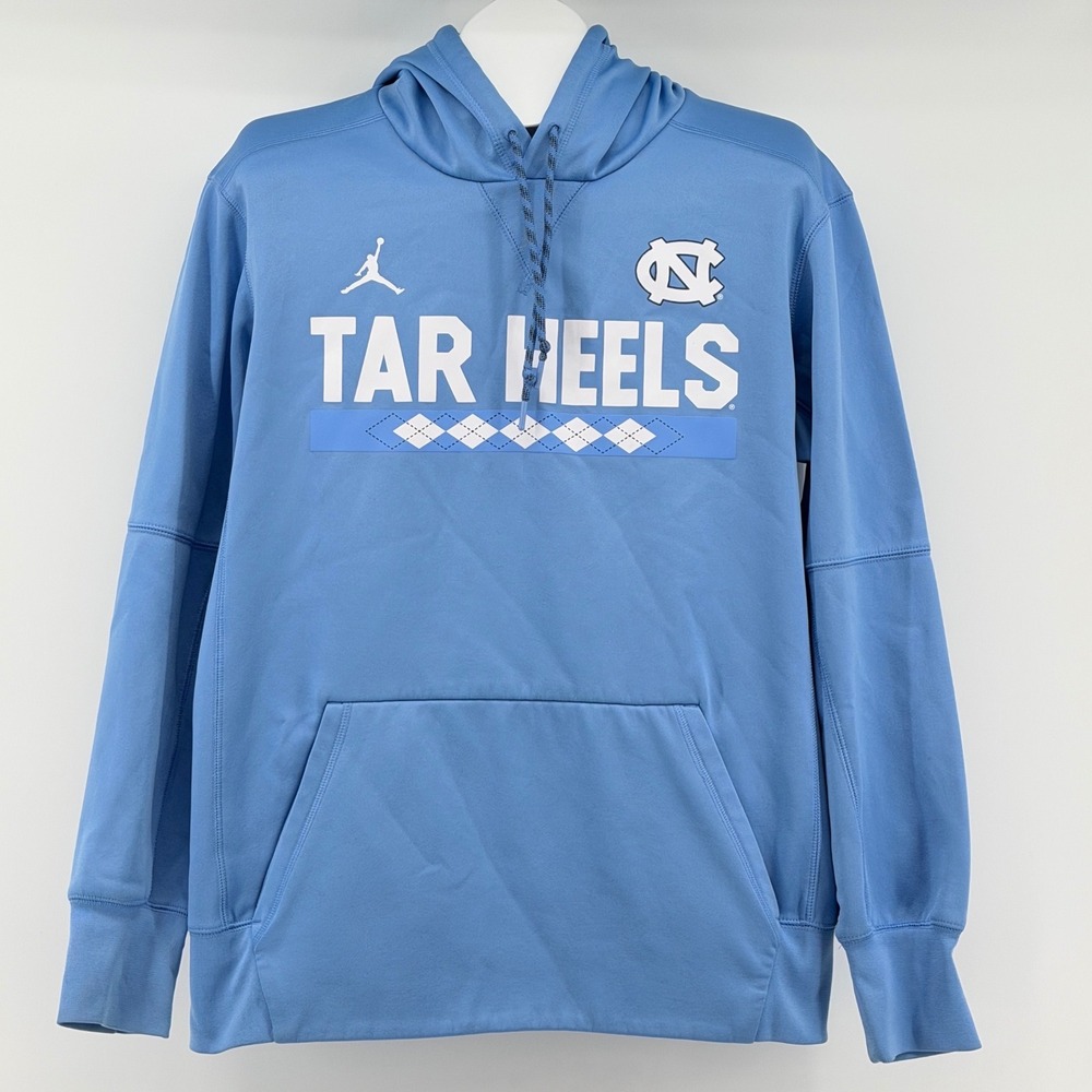 Jordan Dri-FIT UNC Tar Heels Hoodie Men M Athletic Argyle Pullover Athleisure